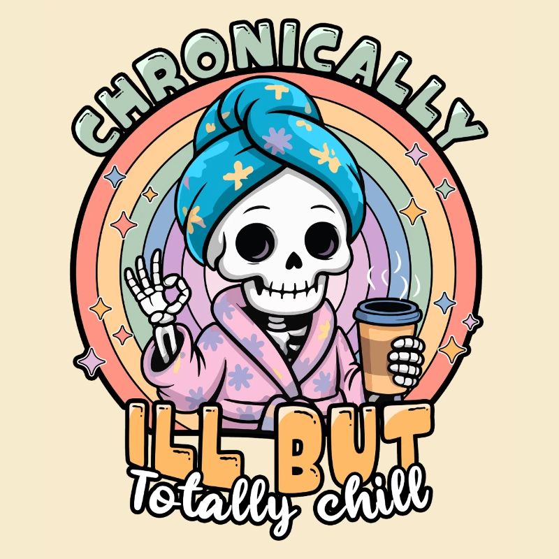 Fibromyalgia Awareness Chronically Ill Skeleton