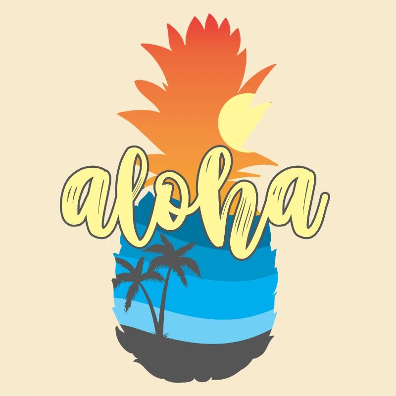 Aloha Sunset Pineapple – Hawaii Beach Vibes