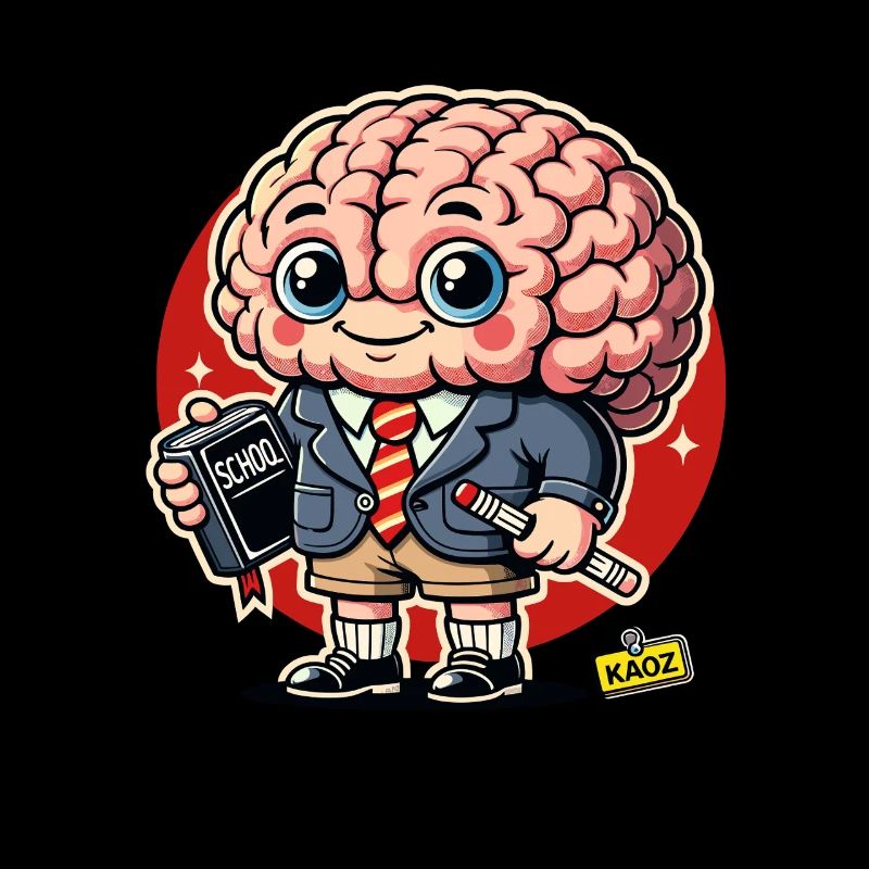 Brain Scholar Cartoon