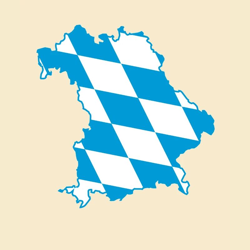 Bavaria map with blue and white diamond pattern