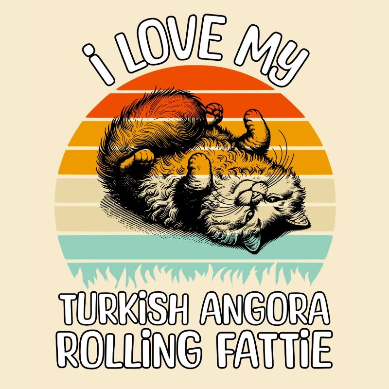 Drôle de chat angora turc