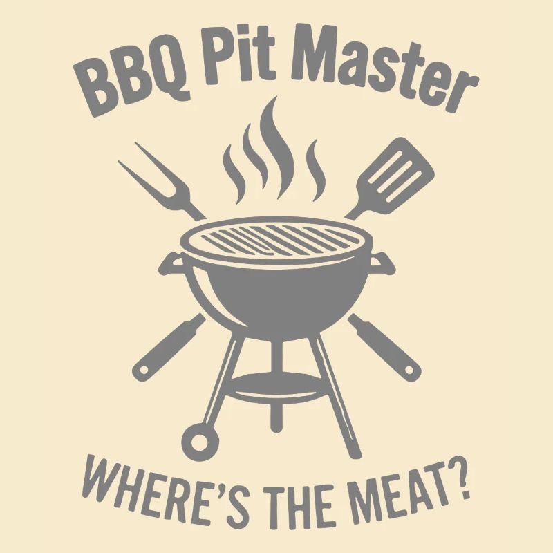 BBQ PIT MASTER WHERE'S THE MEAT Grill Graphic
