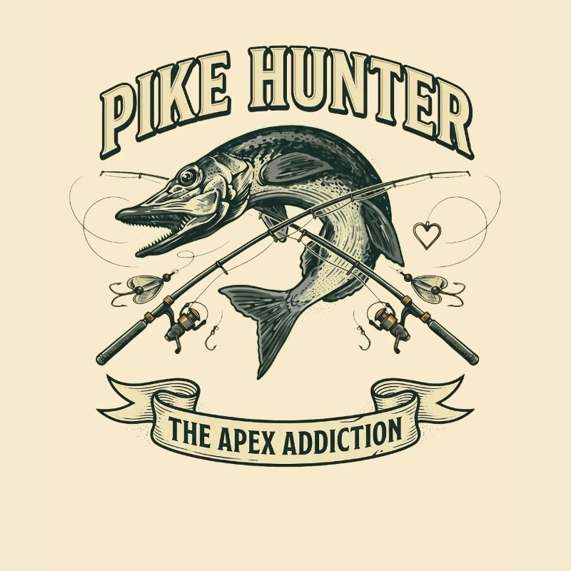 Pike Hunter Pêcheur Predator Vintage