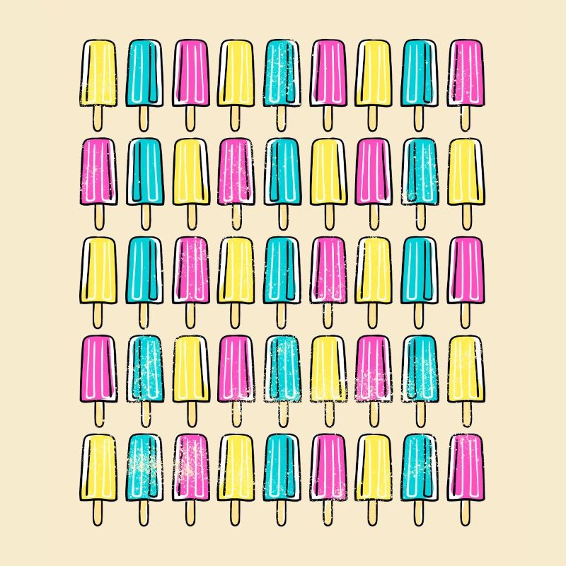 Eis mit Stiel Vintage Eiscreme Retro Sommer Design