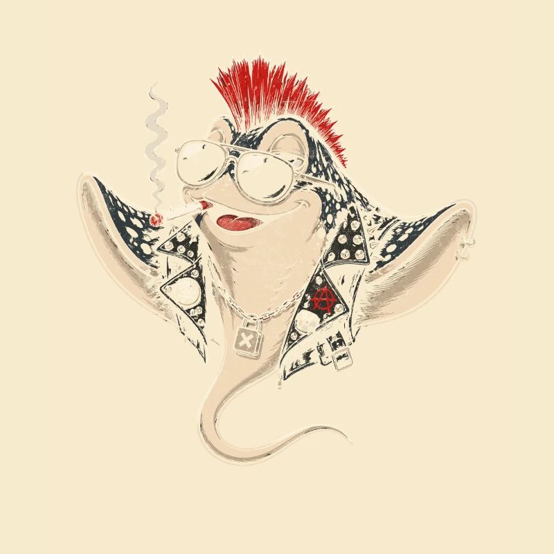 Punk-Rochen mit Mohawk Sonnenbrille