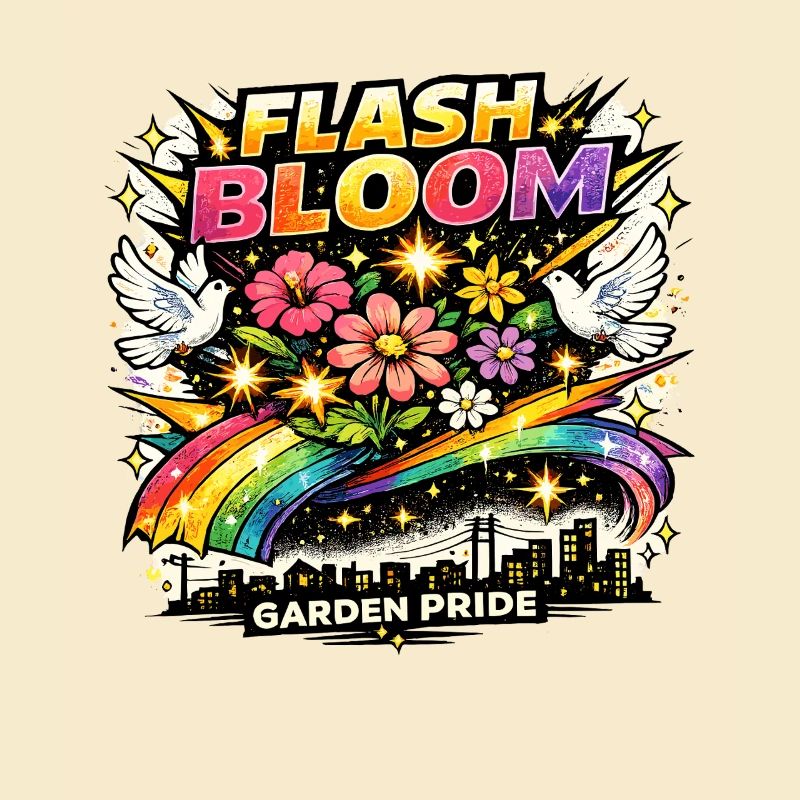 Flash Bloom Garden Pride Blumen Regenbogen