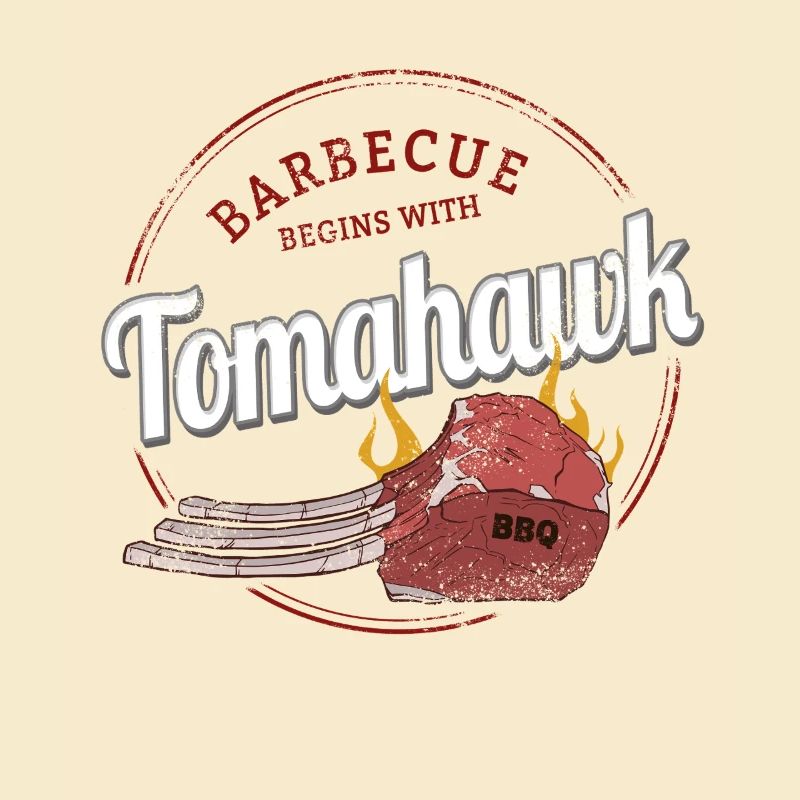 Tomahawk Steak Barbecue Beef Vintage BBQ