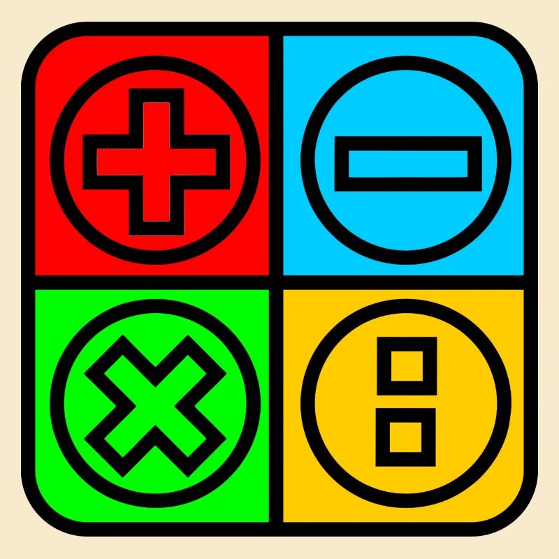 Berechnen Sie das Logo mit vier Emblemen Farbe schwarz umrandet