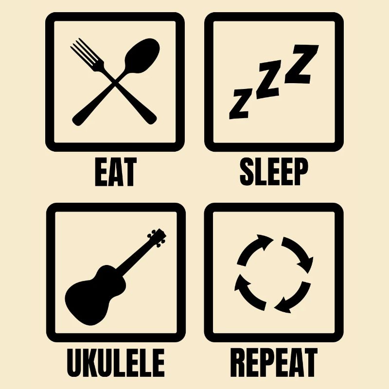 Ukulele Spieler Routine