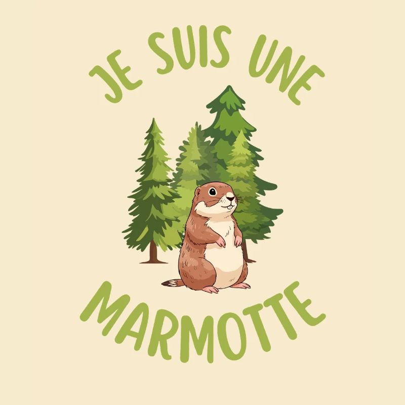 Ich bin ein Murmeltier im Wald