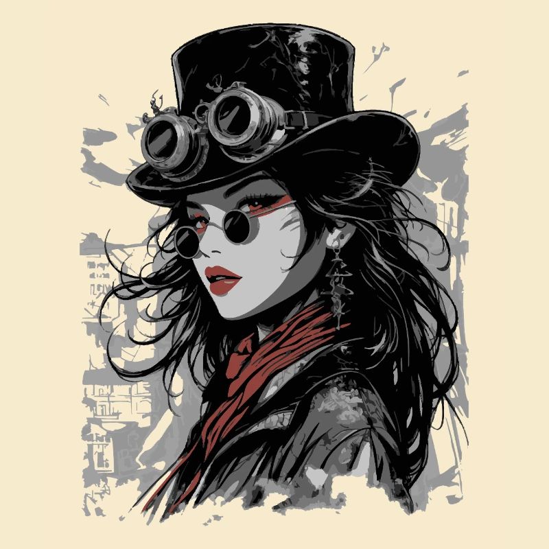 Steampunk Diva mit Goggles