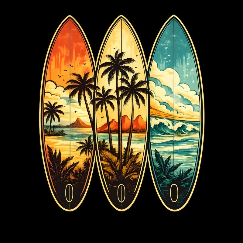 Tropical Surf Triptych