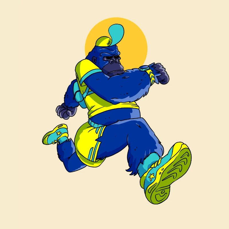 Blauer Gorillaläufer