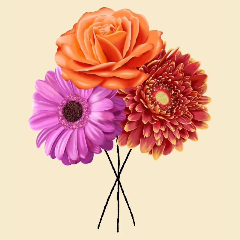 Mélodie de couleur du Trio en Fleurs