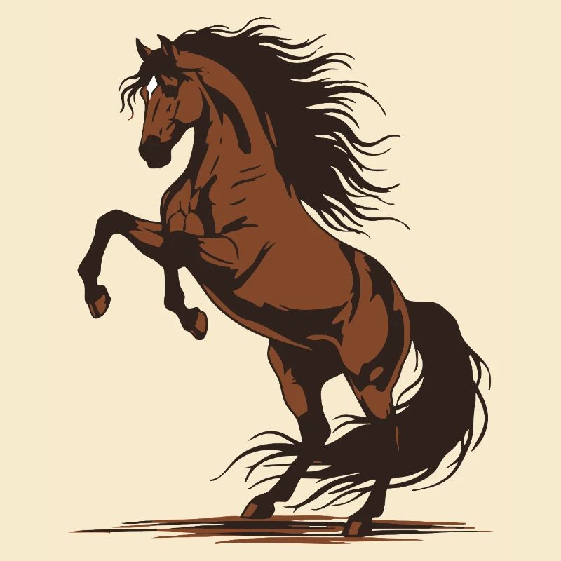 Demonstration eines wilden Reithengstes mit springendem Pferd