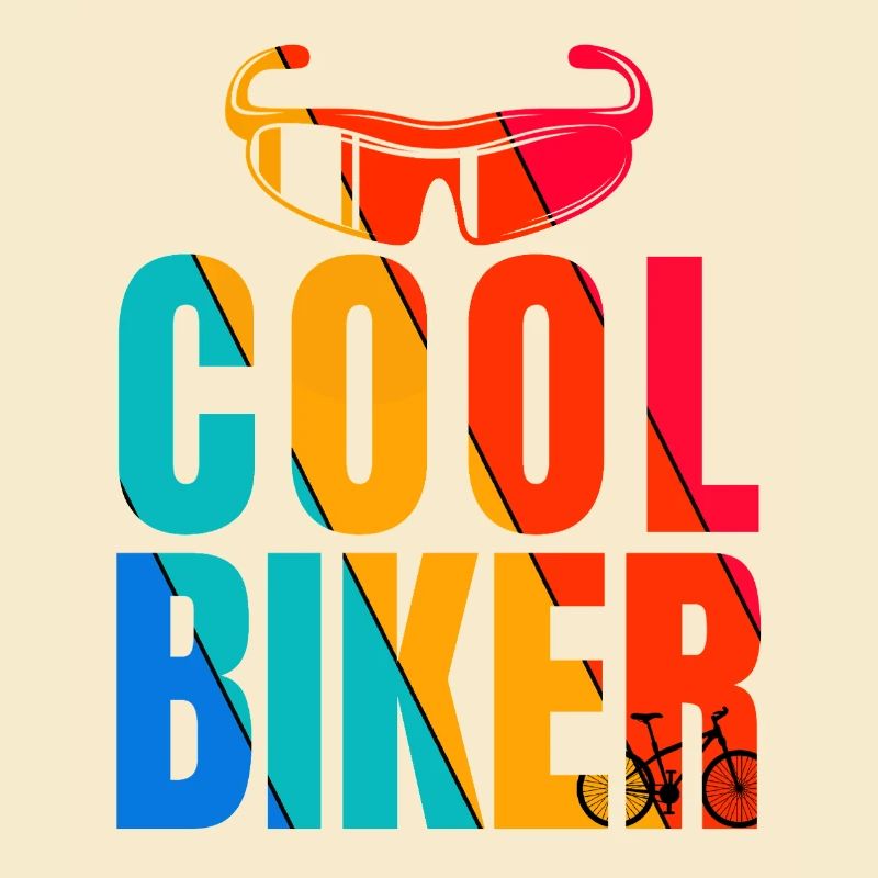 Graphique coloré de style vélo
