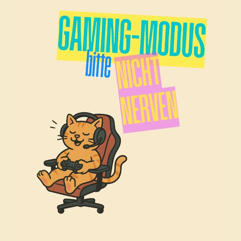 Gaming Mode Cat Not Nerve Design Gaming