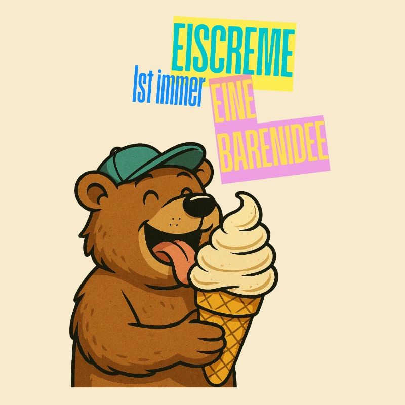 Bande dessinée de crème glacée Bear