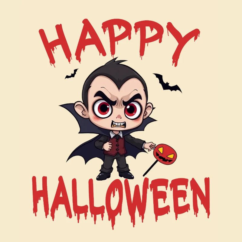 Halloween Vampire Dracula Citrouille Chauve-souris Effrayant