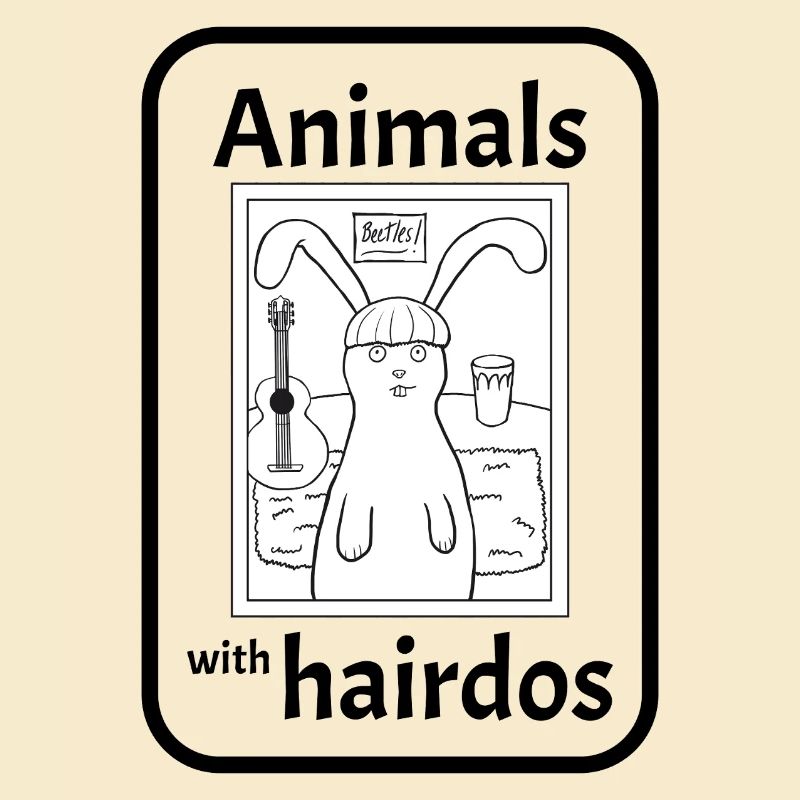 Lapin avec coiffure