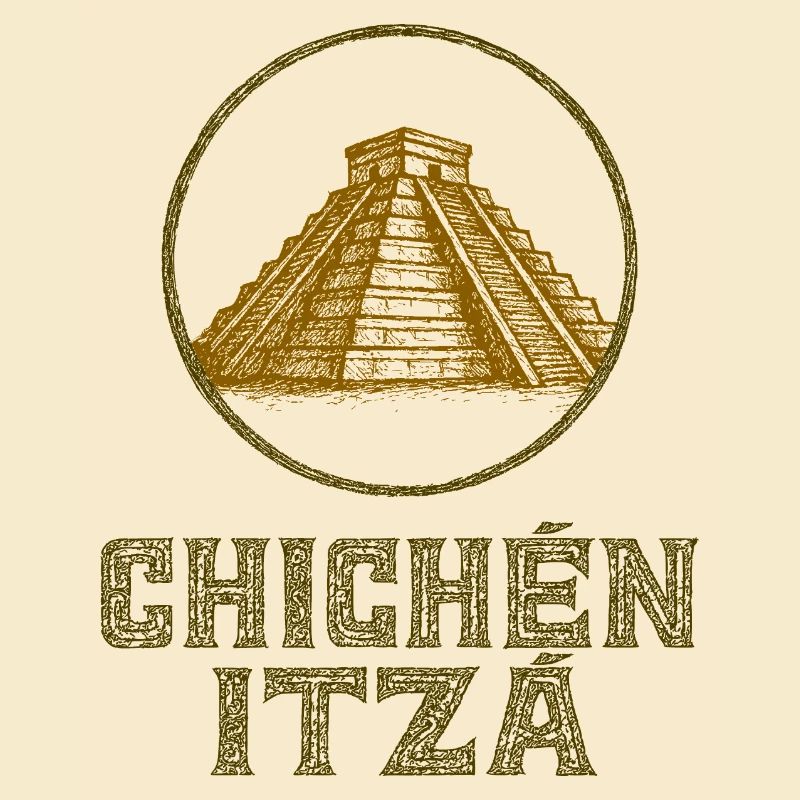 Chichén Itzá Tempel Vintage