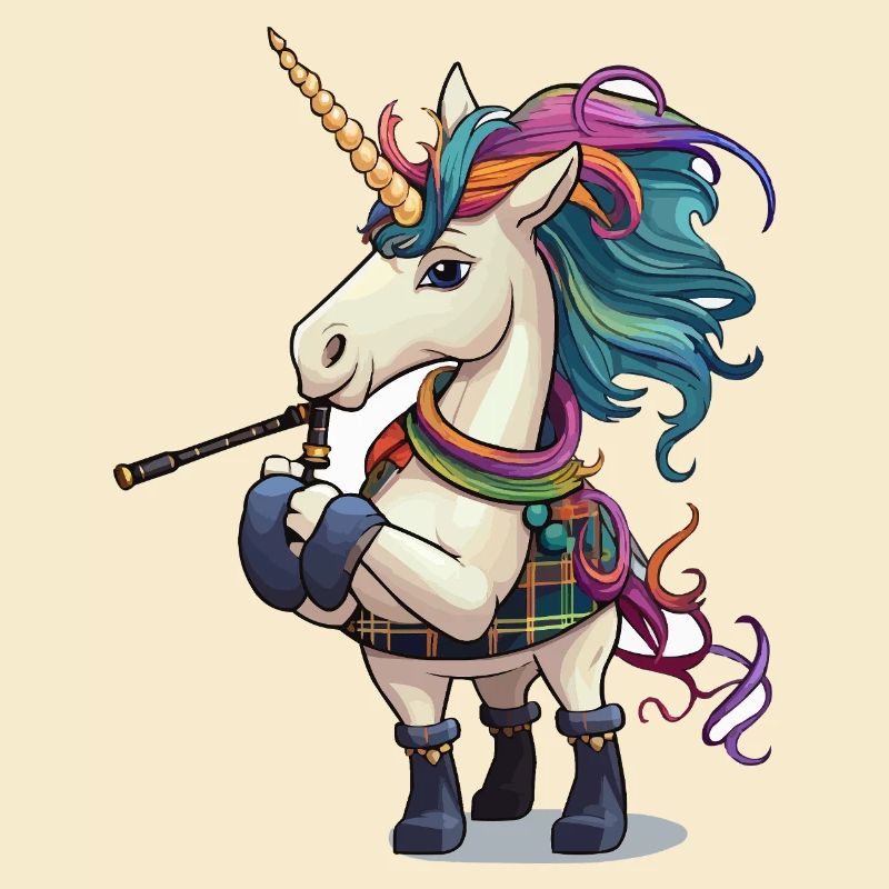 Bunter Einhorn Dudelsack