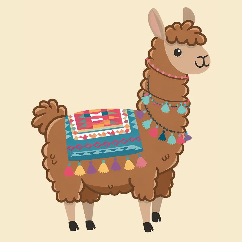 Buntes Boho-Lama