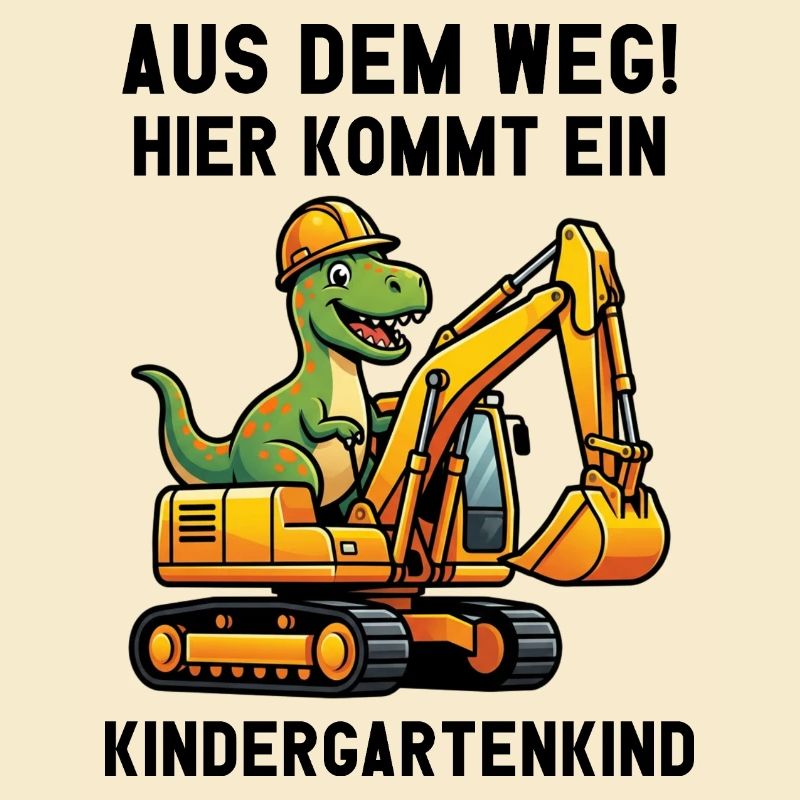 Hier kommt ein Kindergartenkind 2026 Bagger Dino