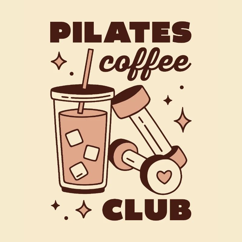 Pilates-Eiskaffee-Latte-Mädchen-Ästhetik
