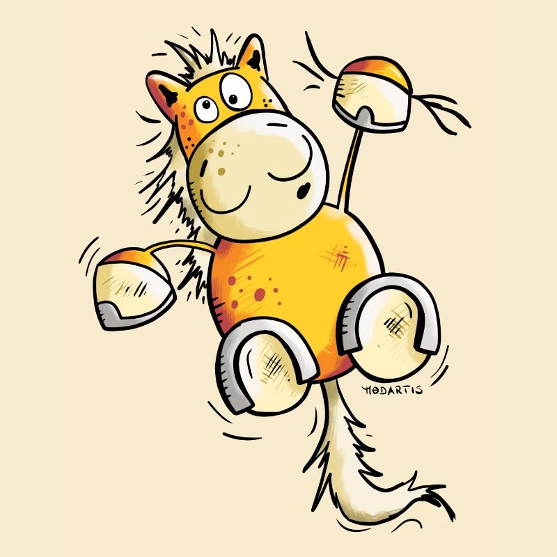 Fuchs Pferd hängt ab