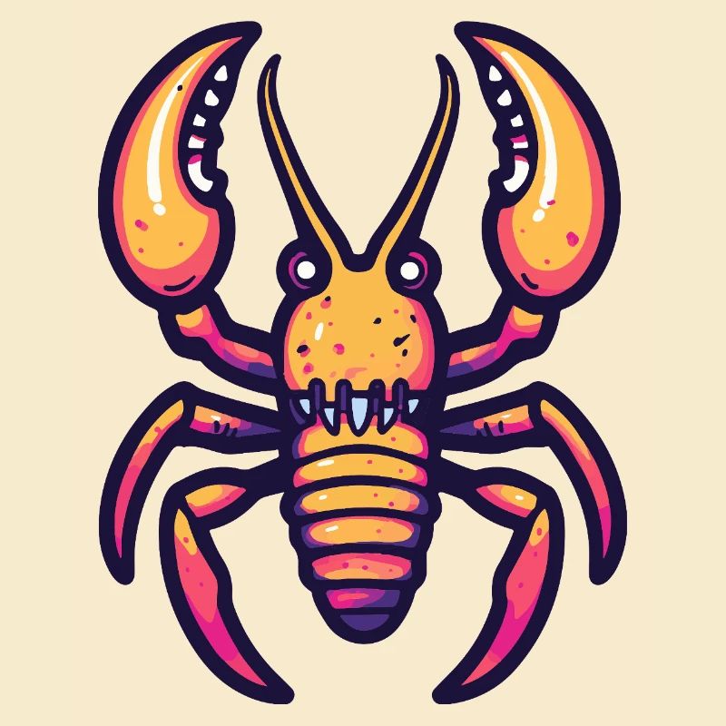 Lobster Crab Halloween Comic Funny