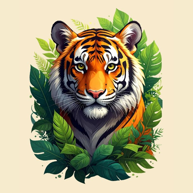 Les tigres dans la forêt tropicale