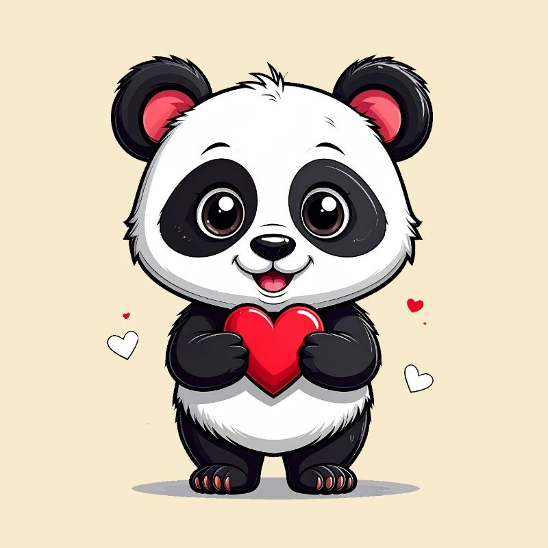 Panda mit Herz