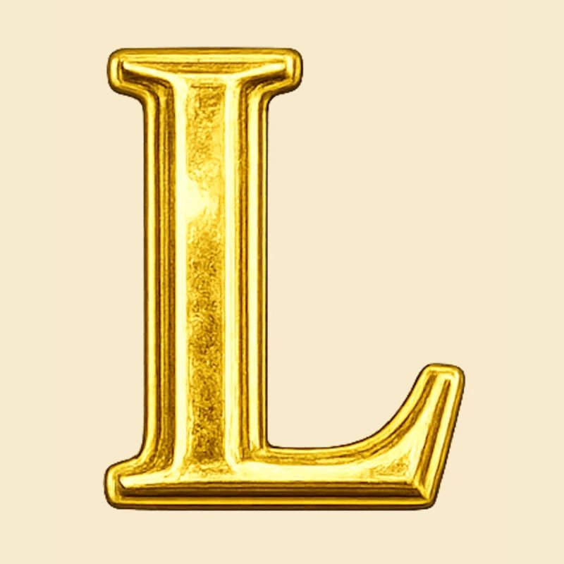Golden L Monogram