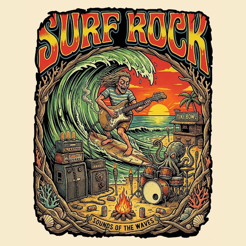 Fête de plage Surf Rock