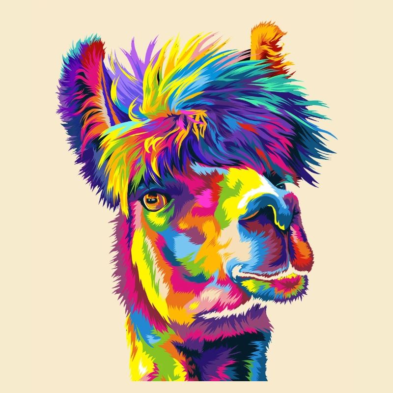 Daring Rainbow Llama