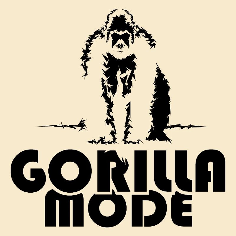 Gorilla Mode Affe Monkey Symbol Illustration