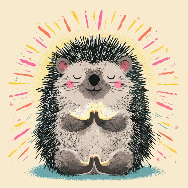 Hérisson de méditation zen