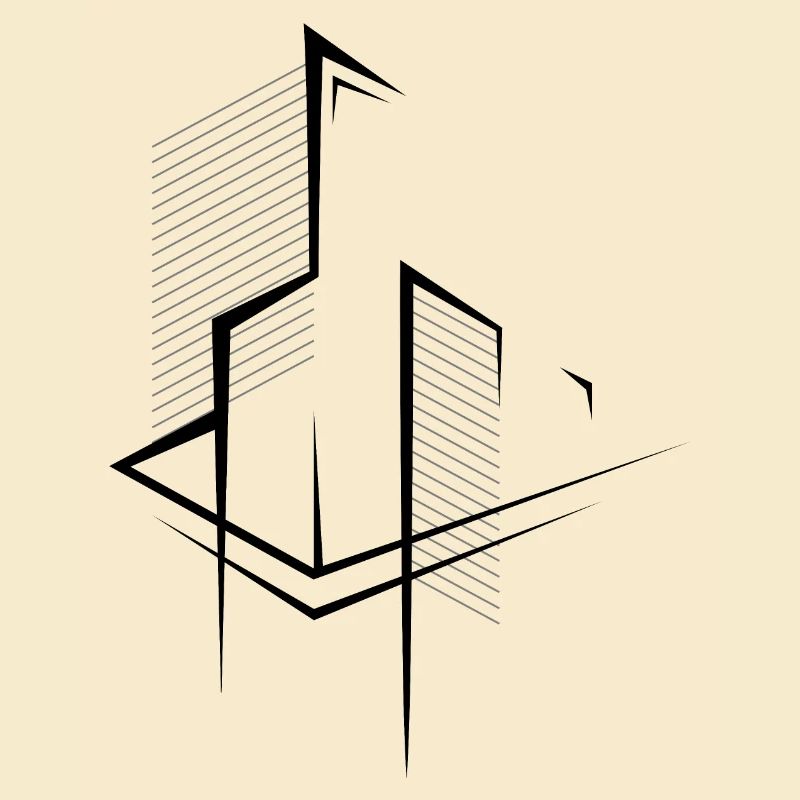 middle finger architecture graphic abstract icon