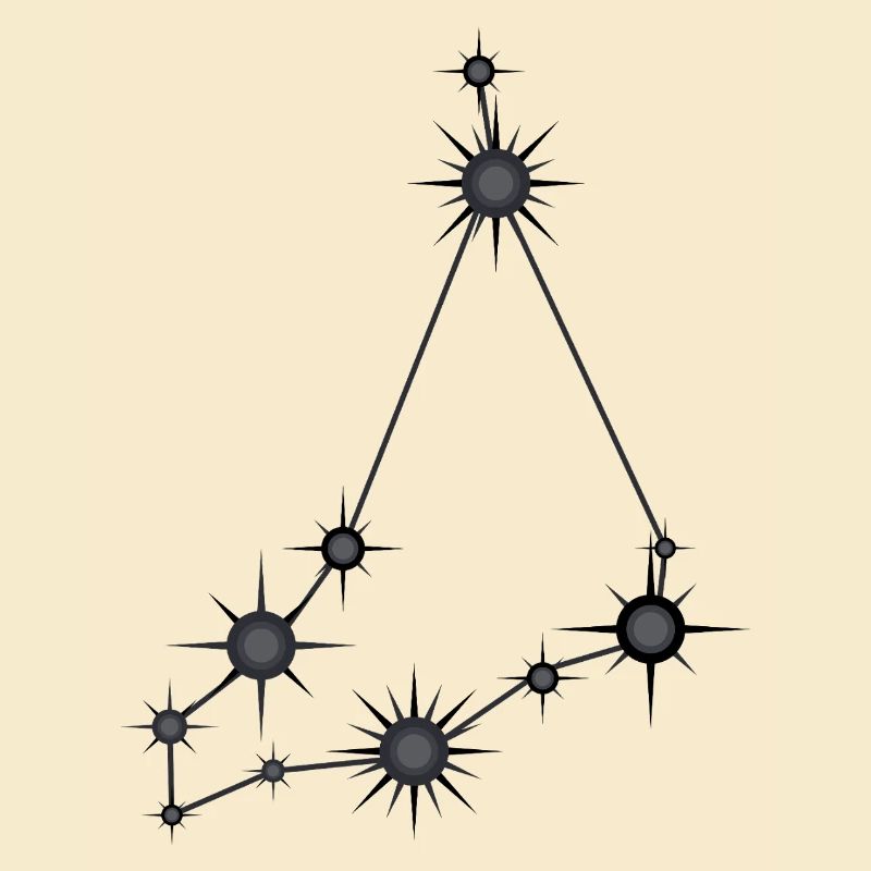 Steinbock Sternbild Sternzeichen Schwarz & Grau