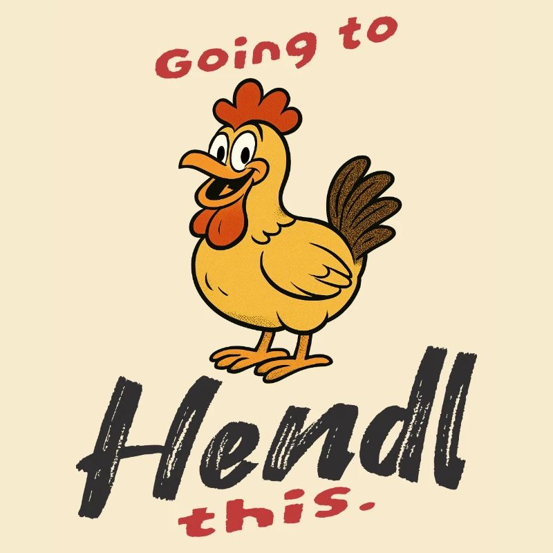 Humorous chicken saying design