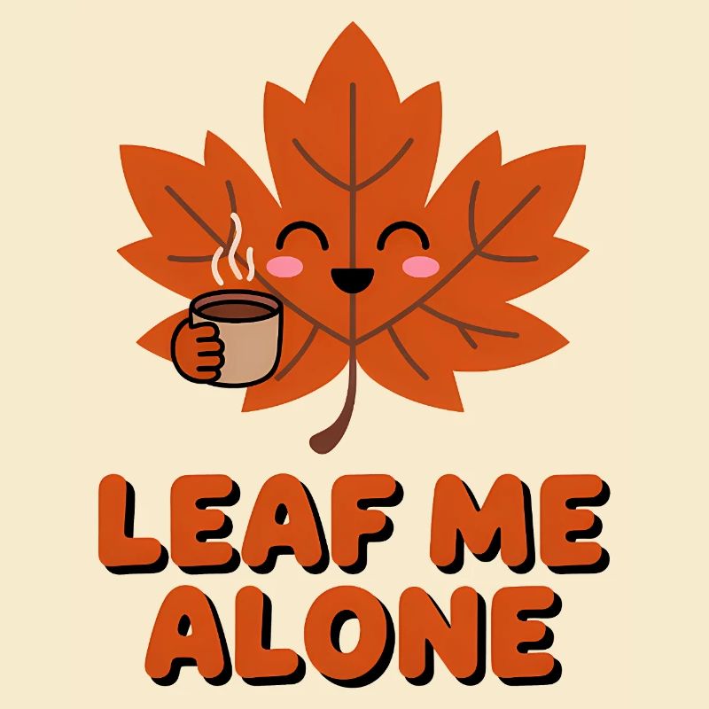 Leaf me Alone - Lustiges Herbst-T-Shirt