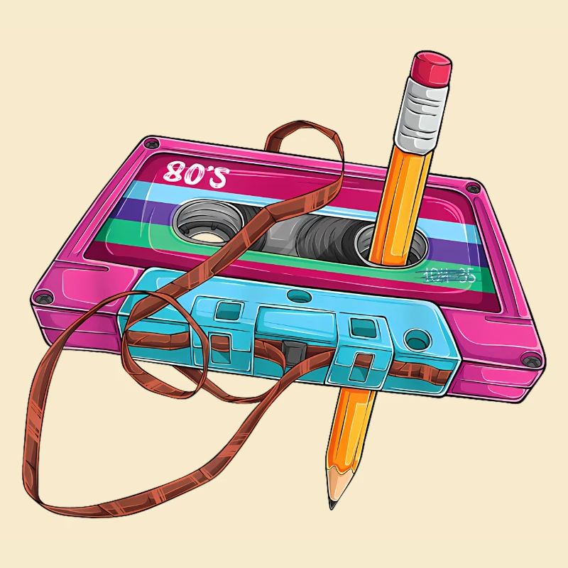 80er Kassette Stift