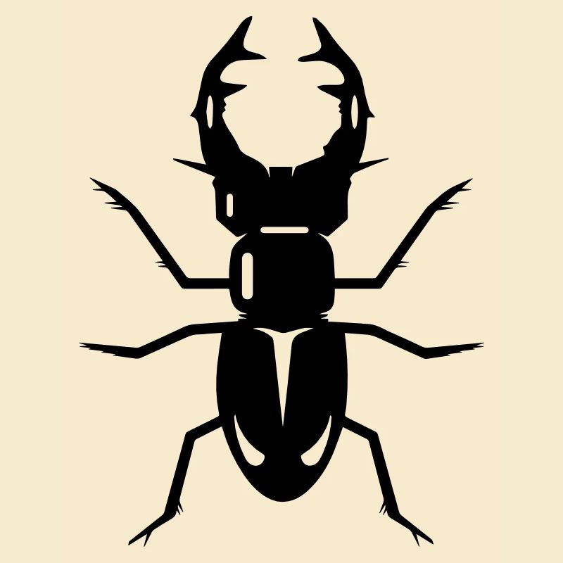 stilisierter Hirschkäfer mit prächtigen Geweih