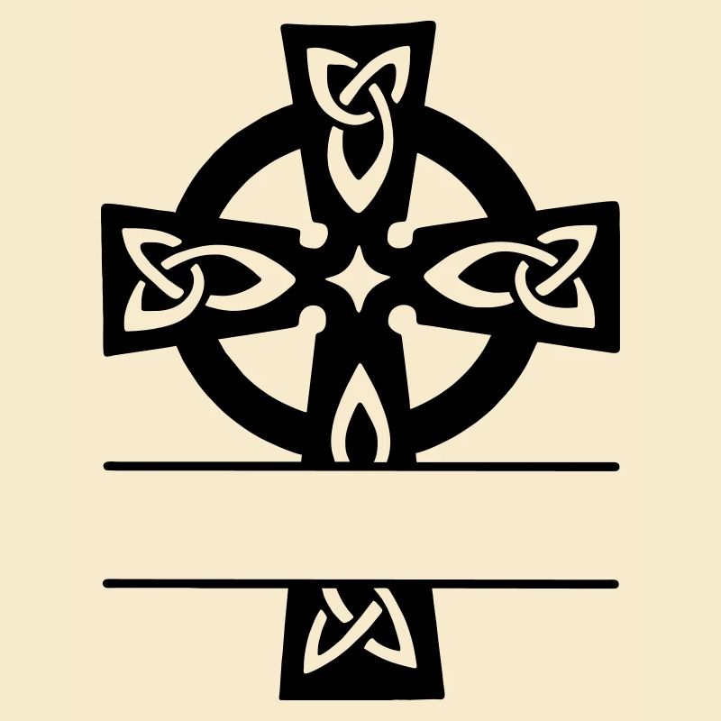 Celtic cross monogram logo