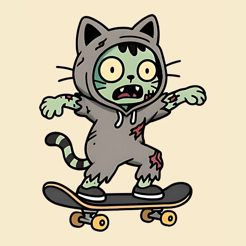 Chat Zombie sur Skate