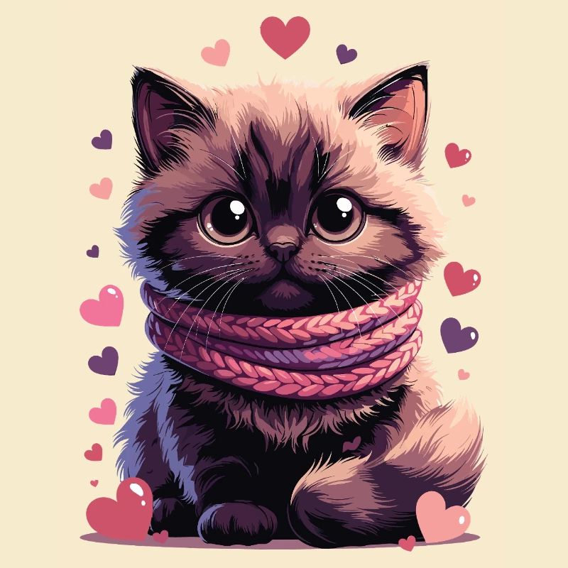 Cozy Kitten Pink Schal