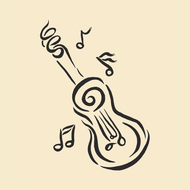 Spiral Guitar with Notes