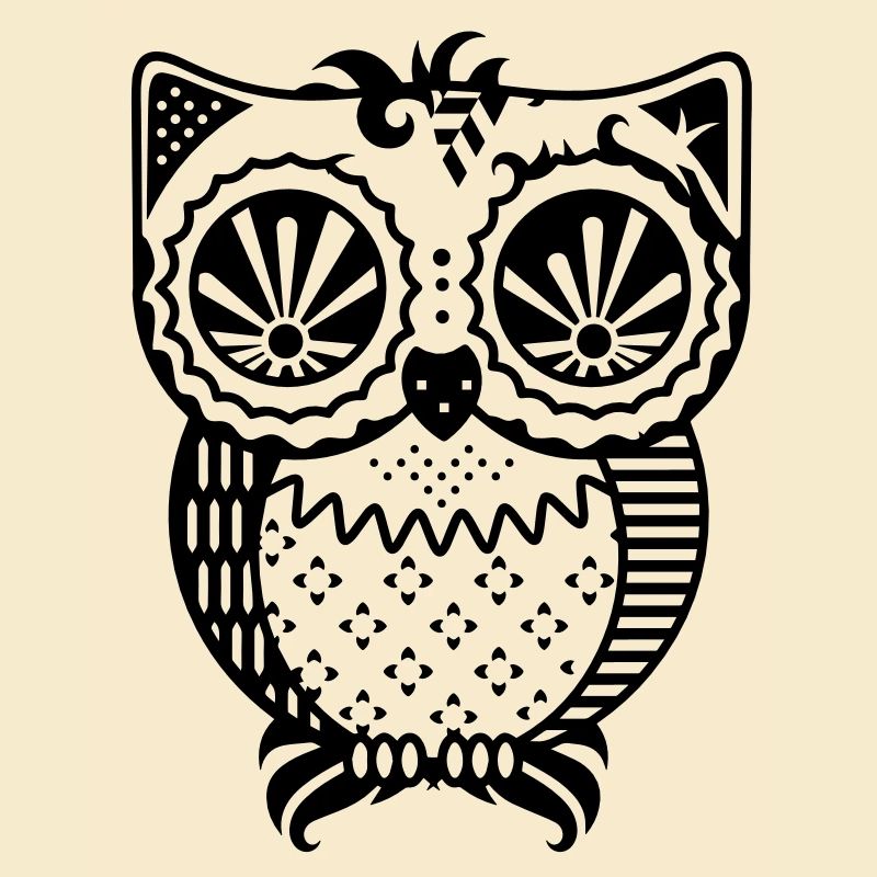 Un hibou de patchwork