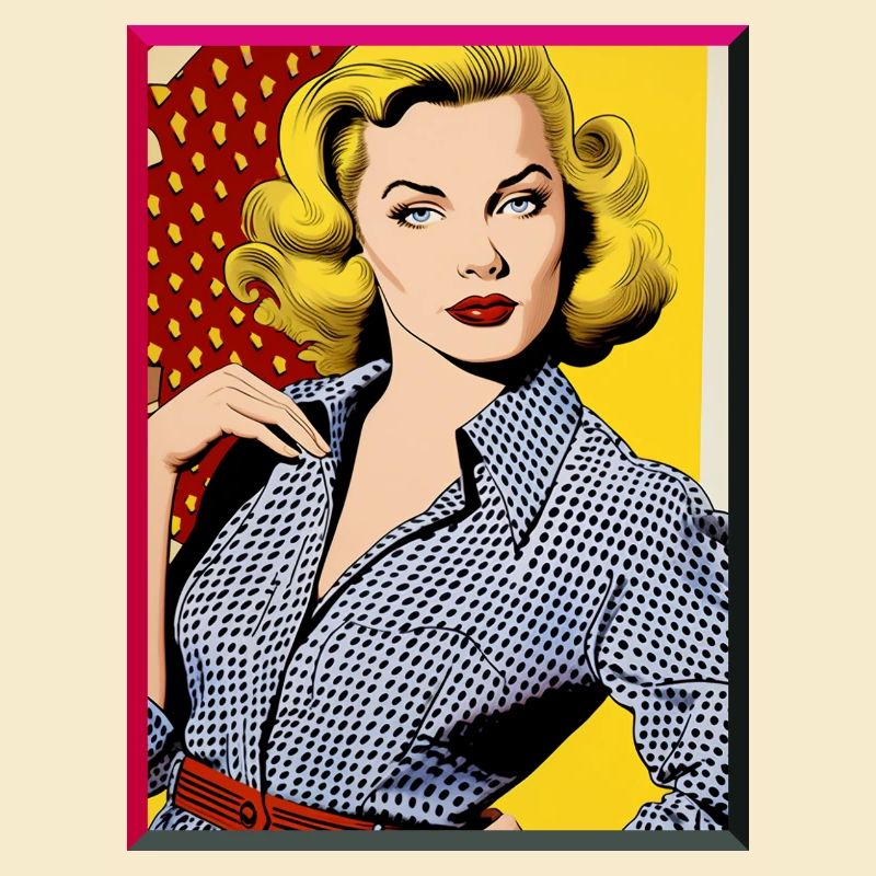 Pop Art Diva Retro Look Polka Dot Blouse Mode